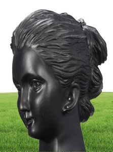 Boutique comptoir résine noire dame Figure Mannequin affichage buste support bijoux support pour collier pendentif boucles d'oreilles 9408986