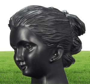 Boutique Counter Black Resin Lady Figure MANNEQUIN Affichage Buste Buste Salle de bijoux pour collier Boucles d'oreilles Pendant 6073307