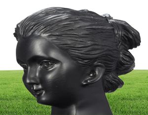 Boutique Counter Black Resin Lady Figure MANNEQUIN Affichage Buste Buste Salle de bijoux pour collier Boucles d'oreilles Pendant 1626643