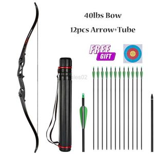 Bow Arrow 30-50lbs arc classique de tir à l'arc professionnel pour la chasse arc à emporter arc de sport de tir en plein air et ensemble de flèches en carbone mélangé yq240327