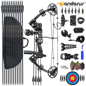 Bow Arrow 30-70lbs tir à l'arc réglable arc à poulies longueur de tirage 19-30 pouces flèche chasse arbalète accessoires de tir yq240327