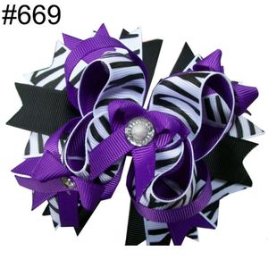 Carton à imprimé Cartoon Single Loop Woven Ribbon Clip Bow Girl Girl Hair Accessoires 669-709