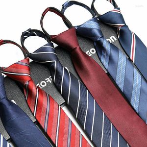 Pajaritas 48 6 Cm Corbata para hombre Vestido formal de negocios Desgaste Raya Colores sólidos Corbata con cremallera Regalos al por mayor para hombres Delgado Flaco