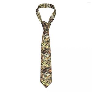 Nœuds papillons milliards de dollars Dollar argent hommes femmes cravate mince polyester 8 cm classique cravate pour chemise accessoires Gravatas mariage 170 738