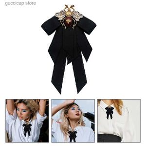 Noeuds papillon Noeud noir avec noeud en strass utilisé pour les vêtements pour femmes victoriennes à la mode Y240329