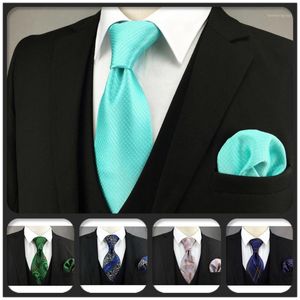 Bow Ties Blue Grey Red Mens and Pocket Square sets Nettle Set Classic Wedding Accessoire pour le costume Gift Christmas Neckware1