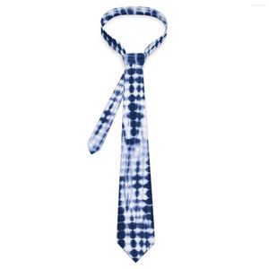 Pajaritas Azul Tie Dye Vintage Impresión Gráfico Cuello Elegante Collar Para Hombres Mujeres Ocio Corbata Accesorios