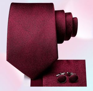 Bow Ties Business Burgoundy Red Solid Silk Wedding Wedding For Men Handky Mensink Mens Corbita Diseñadora de moda Drop Hitie5431519