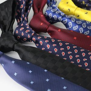 Bow Ties Fashion 6cm Tie pour hommes Business Plaid jaune Poids Animal Neccure Daily Wedding Wedding Casual Shirt Robe Gift Wholesale