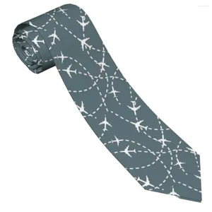 Nœuds papillon routes de vol graphique cravate avion lignes cou rétro collier tendance hommes d'affaires cravate accessoires