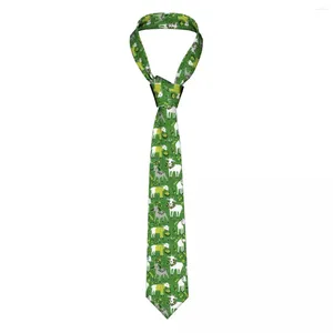 Noeuds papillon Chèvre Vert Herbe Nouveauté Cravate Hommes Cravate Classique Pour Mariage Marié Missions Cadeaux De Danse