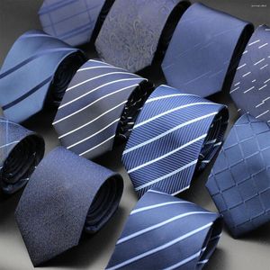 Bow Ties Lyl 8cm Blue Stripes Business Men's Luxury Bolus Print Gift Elegant Man Fashion Tie Mentleman Necktie for Wedding Invité