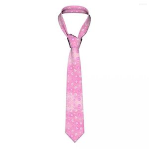 Bow Ties Pastel Pink Aesthetic Dice Pattern Tie DND Game D20 D&D Daily Wear Cravat Street Necktie Polyester