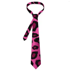 Bow Linds Pink Leopard Tie Patrón de estampado de animal Collar vintage Vintage For Men Wear ACCESORIOS CARDE