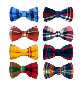 Noeuds Papillon Plaid Petits Chiens Collier Chiots Chats Charmes Accessoires Diapositives Attachement Noeuds Papillon Pour Les Fêtes De Mariage D'anniversaire Assorties Dro Amrzh