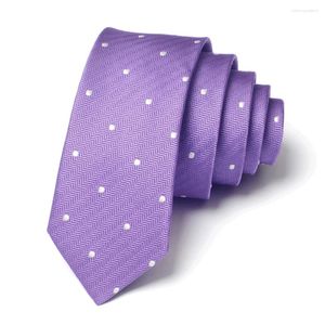 Bow Ties Purple Men's Tie 5 cm Slim Neck for Men High Quality Skinny Formal Business Wedding Coldie Mâle Gift masculin