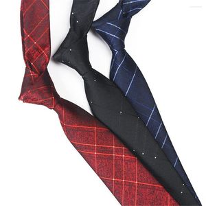 Bow Ties self pour hommes 8 cm de large cravate noire noire classique cravates en soie pour hommes
