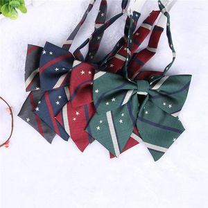 Bow Linds Stars Bordado Patrón de rayas British Japanese School Boys Jk JK Uniforme Bowknot Tie Students Corbito Cosplay 4 Colors