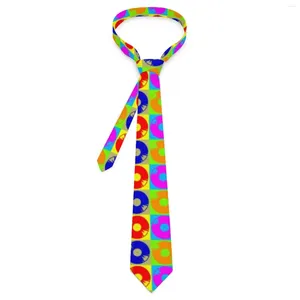 Corbatas de arco Vintage Music Tie Disco Art Gráfico Cuello Kawaii Collar divertido para hombres Cosplay Party Necktie Accesorios