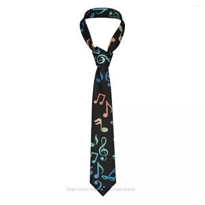 Noeuds papillon aquarelle Notes de musique impression 3D cravate 8 cm de large Polyester cravate chemise accessoires décoration de fête