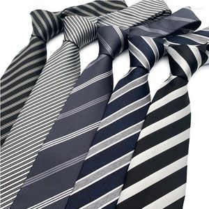 Bow Ties Wholesale 8cm masculin's Class Classic for Man Wedding Business Party Stripes Striped Jacquard Neck Tie Ascot Accessoires