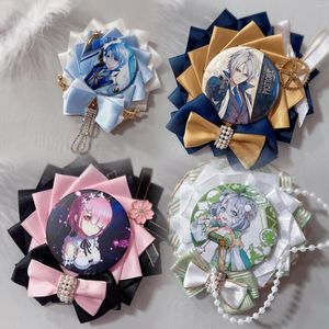 Bow Ties Women Cadena de aleación Bag Itabag Decor Pins Barches Bar Lolita Ribbon Barra de la base del soporte de la insignia Bowtie