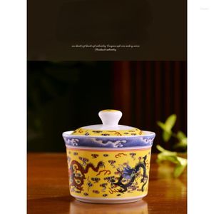 Bols Ménage Céramique Ragoût Tasse Chinois Dragon Motif Os Chine Soupe Pot Santé Vaisselle Personnalisation Bol Cuisines