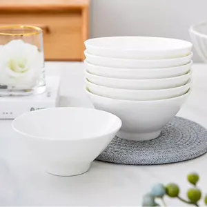 Bols jingdezhen en céramique bol ensemble pur nouilles en porcelaine d'os blanc simple