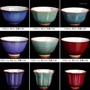 Bols Four Glace Cracking Cup Transformation Thé Céramique Jun Porcelaine Maître Boire Cérémonie