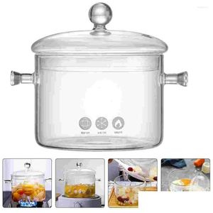 Bols Pot Pots de cuisson Casserole transparente Ragoût Soupe Cuisinière Cuisine Nouilles Résistant ER Ustensiles de cuisine Nouilles Poêle Instant Home Drop Livraison Dhyxf