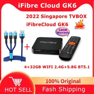 Box 2022 Hot Singapore Starhub TVBox Malaysia TV Box stable Retour court 4 Go 32 Go Double WiFi BT5.1 IFIBRE Cloud GK6 PK EVPAD 6P TV Box