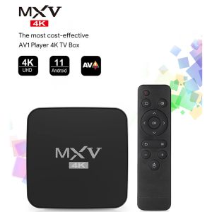 Box 2022 MXV 4K Smart TV Box Android 11 4G 32G 2.4G 5G WIFI BT 100M 4K HDR10 + AMLOGIC S905W2 Player multimédia Set Top Box