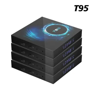 Boîte 4 PCS Wholesale T95 TV Box Android 10 Allwinner H616 16G 32G 64G ROM TVBOX 2,4G 5G WIFI HDR 6K Media Set Top Box