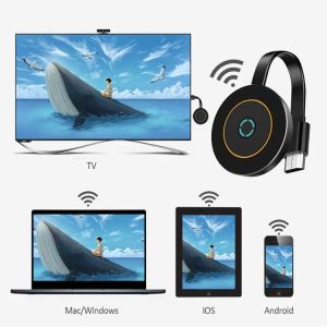 Box 4K Wireless WiFi Affichage Dongle TV Adaptateur vidéo Stick AirPlay DLNA Écran miroir partager pour iPhone iOS Android Phone to TV