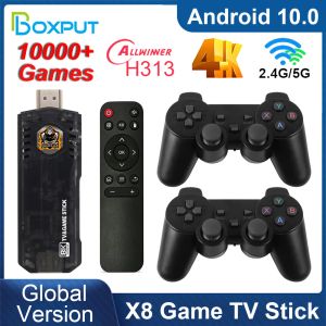 Box boxut smart tv stick Android 11 jeu stick 4k 10000 jeu x8 double système d'origine pour Android TV Box avec jeu vidéo rétro WiFi