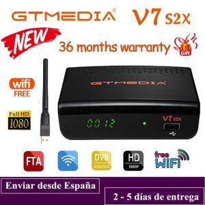 Box FTA 1080P GTMEDIA V7 S2X DVBS2 Receptor satelital con USB WiFi GTMEDIA V7 HD Actualización de receptor digital Freesat V7S HD Sin aplicación