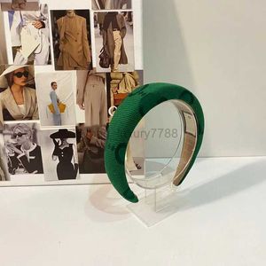 Box G-Letter Femmes Bandeaux Bandeaux Green Khaki Color Hair Hoops For Braids Brand Eu Us Us Women's Christmas Gift HairJewelry Band avec tampon