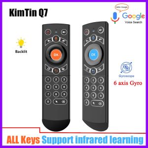 Box G21 Pro Voice Remote Control 2.4G Wireless Keyboard Air Mouse Q7 avec IR Apprentine Gyros pour Android TV Box H96 MAX RK3566 TV Box