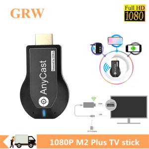 Box Grwibeou M2 Plus TV Stick WiFi Affichage Récepteur Anycast Dlna Miracast AirPlay Mirror Screen HDMI Android iOS Mirascreen Dongle