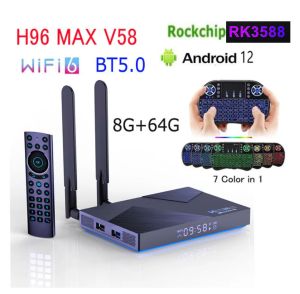 Box H96 MAX V58 TV Box Version globale Android12 8 Go 64 Go RK3588 Prise en charge 4K BT5.0 Double WiFi 1000M Player média VS X96 X6 T95Z Plus