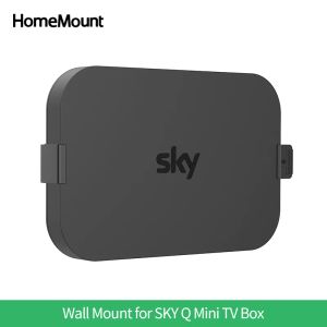 Box Homemount Wall Mount Support pour Sky Q Mini TV Box Boîte d'étagère auto-adadhésive Ménage en intérieur Accessoires d'espace de sauvegarde noir