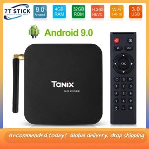 Boîte à faible riz TX6 / TX9S / TX6S Android Smart TV Box Allwinner H6 Android 9 2.4G 5G Dual WiFi Bluetooth 4.1 4K Media Player Set Top Box