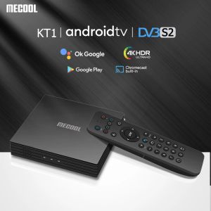Box MECOol KT1 4K Android TV Box Smart DVBS2 IPTV Set Top Box 2GB RAM 16 Go Rom Amlogic S905X4 HDR10 + Récepteur USB3.0 2,4G / 5G WiFi
