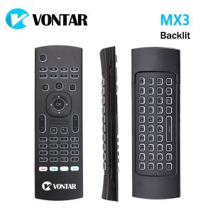 Box MX3 Air Mouse 2,4 GHz Mini Keyboard voix voix télécommande IR Apprentissage Télécommande pour PC Android TV Box X96 MINI X96