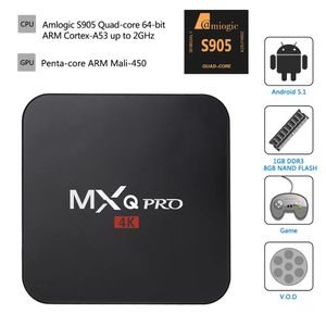 Box MXQ PRO Android tv box RK3329 Android 7.1 1G 8G WiFi 4K double wifi 1080i p décodeur