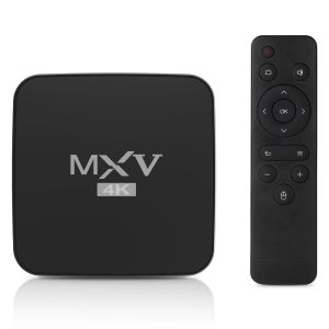 Box MXV 4K Smart TV Box Android 11.0 AMLOGIC S905W2 4 Go + 32 Go 2.4g 5.8g Double WiFi 100m Insert TV Set Top Box AV1 Player multimédia
