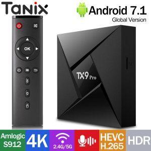 Box Original Tanix TX9 Pro Amlogic S912 8cores 64bit CPU Smart TV Box Android7.1 WiFi 4K HDR Set Top Box vs Tanix TX9S