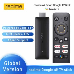 Box REALME 4K TV Stick Smart Google Global Version 2GB 8 Go HDMI 2.1 Quadcore CPU DUALCORE GPU HDR 10+ 4KP60 Bluetooth 5.0