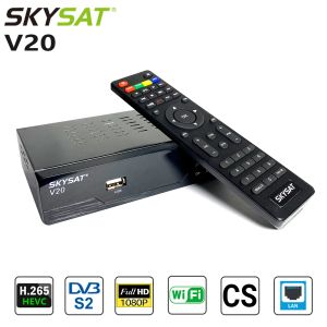 Box Satellite Receiver SkySAT V20 H.265 HEVC DVB S2 TV Box HD avec LAN Port RJ45 Satellite TV Receptor