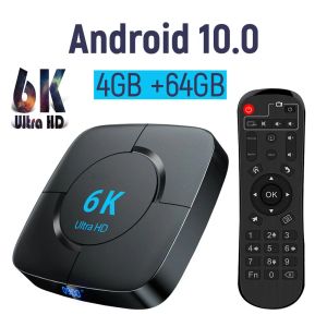 Box Smart TV Box Android 10 2.4G 5.8G WiFi 6K HDR CINEMAGRADE Ultrahd Picture Quality 16G 32G 64G TV Receiver Media Player